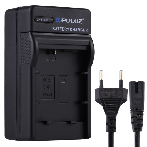 PULUZ EU Plug Battery Charger with Cable for Sony NP-FW50 Battery