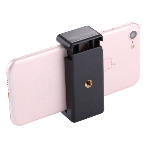 PULUZ Selfie Sticks Tripod Mount Phone Clamp with 1/4 inch Screw Hole for iPhone