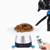 PULUZ Electronic 360 Degree Rotation Panoramic Tripod Head + Round Tray with Control Remote for Smartphones