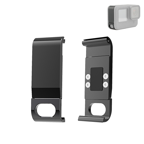 PULUZ Metal Battery Side Interface Cover for GoPro HERO9 Black(Black)
