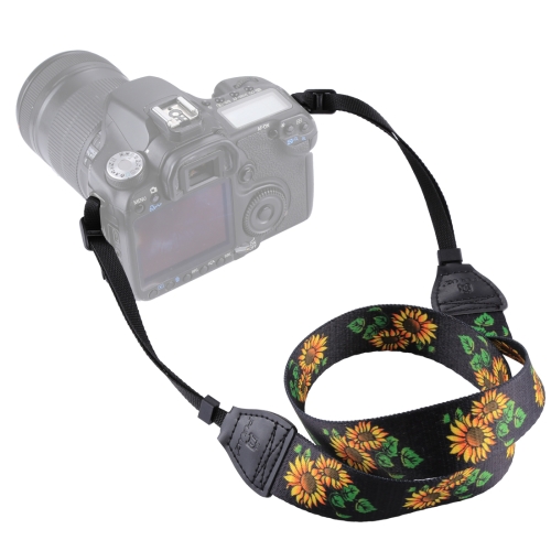 PULUZ Retro Ethnic Style Multi-color Series Sunflower Shoulder Neck Strap Camera Strap for SLR / DSLR Cameras
