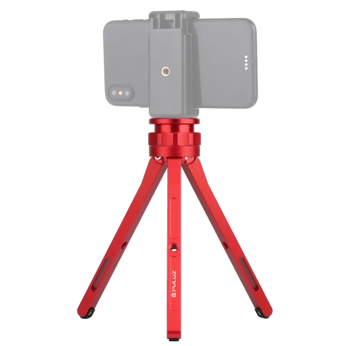 PULUZ  Adjustable Aluminum Alloy Mini Tripod Stand Tabletop Tripod for DSLR & Digital Cameras(Red)