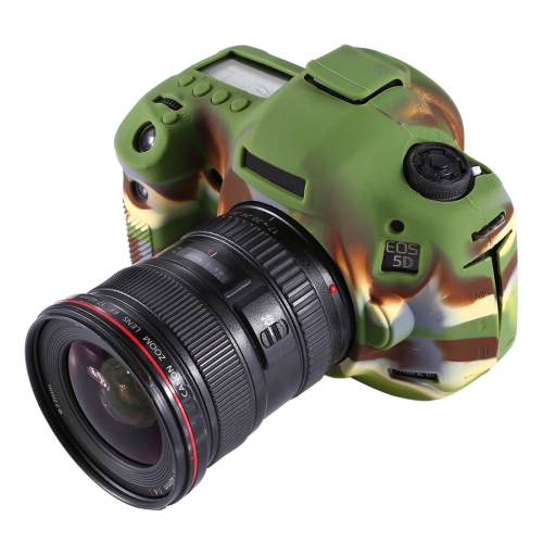 PULUZ Soft Silicone Protective Case for Canon EOS 5D Mark III / 5D3(Camouflage)