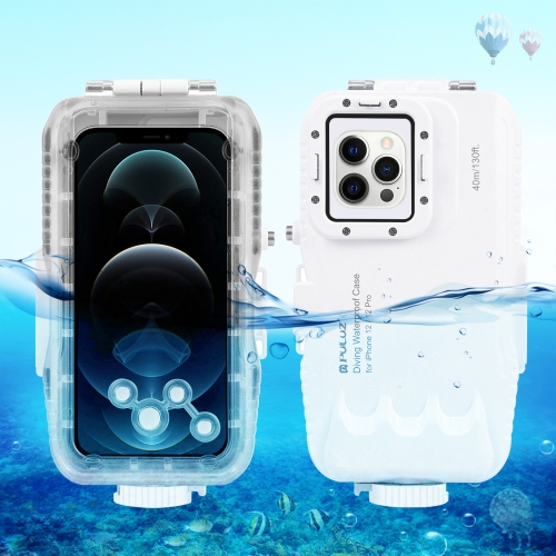 PULUZ 40m/130ft Waterproof Diving Case for iPhone 12 / 12 Pro