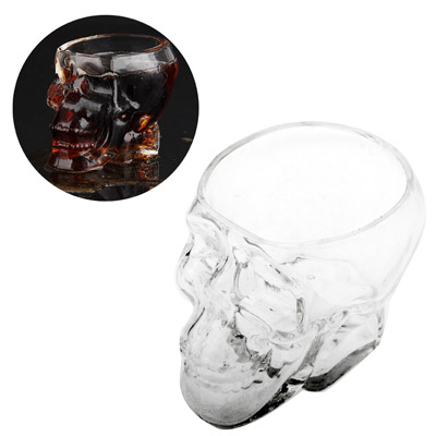 Crystal Skull Head Vodka Whiskey Shot Glass(Transparent)