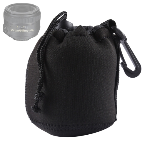 Neoprene SLR Camera Lens Carrying Bag Pouch Bag with Carabiner