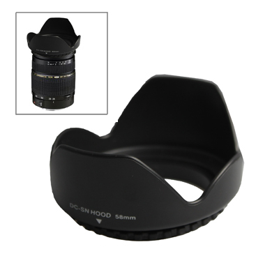58mm Lens Hood for Cameras(Screw Mount)(Black)