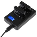 LCD Screen Dual Batteries Charger for GoPro HERO4 (AHDBT-401)