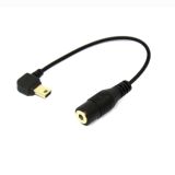 Elbow 10 PinMini USB to 3.5mm Mic Adapter Cable for GoPro HERO4 /3+ /3