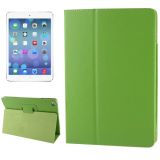 Litchi Texture Flip Leather Case with Holder & Sleep / Wake-up Function for iPad Air(Green)