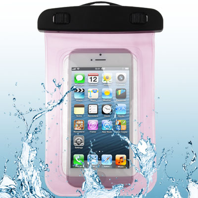 High Quality Waterproof Bag Protective Case for iPhone 5 & 5s & SE / iPhone 4 & 4S / 3GS / Other Similar Size Mobile Phones (Pink)