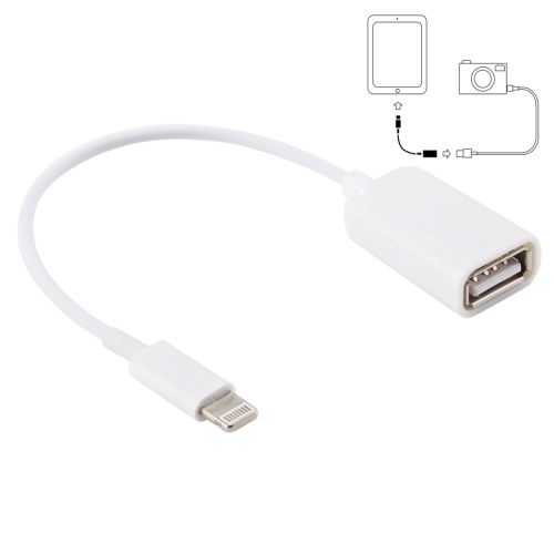 USB Female to 8pin Male OTG Adapter Cable for iPad Air / iPad mini / mini 2 Retina