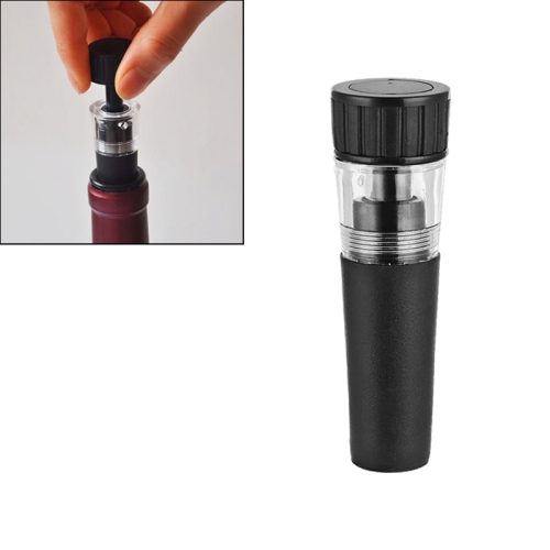 Reusable Vacuum Stopple Bottle Stopper Cork Plug for Wine Liquor(Black)