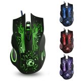 Estone X9 USB 6 Buttons 2400 DPI Wired Multi Color LED Optical Gaming Mouse for Computer PC Laptop(Black)