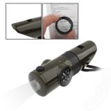 7 in 1 (Survival Whistle / Compass / Thermometer / LED Light / Magnifier / Retroreflector / String)