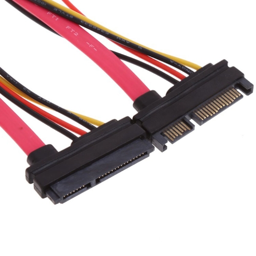 15 + 7 Pin Serial ATA Male to Female Data Power Extension Cable for SATA HDD