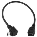 90 Degree Mini USB Male to Mini USB Female Adapter Cable