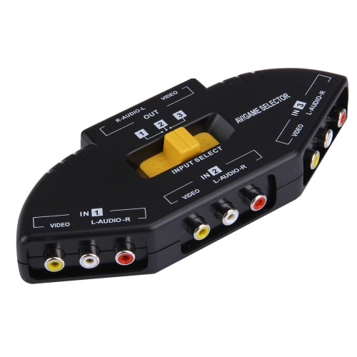 AV-33 Multi Box RCA AV Audio-Video Signal Switcher + 3 RCA Cable