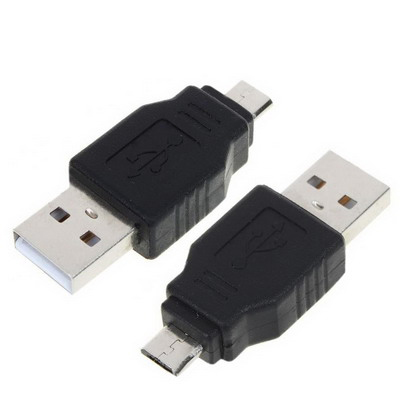 USB A Male to Micro USB 5 Pin Male Adapter(Black)
