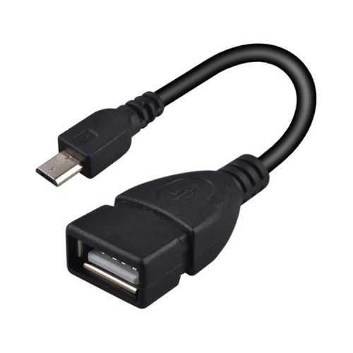10cm USB 2.0 AF to Micro USB 5 Pin Male OTG Adapter Cable for Samsung / Nokia / LG / BlackBerry / HTC One X /Amazon Kindle / Sony Xperia etc.(Black)