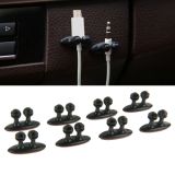 8 PCS DM-003 Car Cable Convenient Bundle Clip with Adhesive(Black)