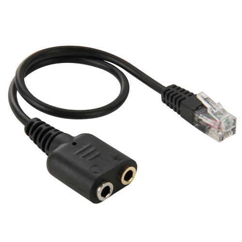 RJ9 Male to 2 x 3.5mm Female Audio Cable