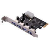 USB 3.0 4 ports PCI-E Express Controller Card 5Gbps