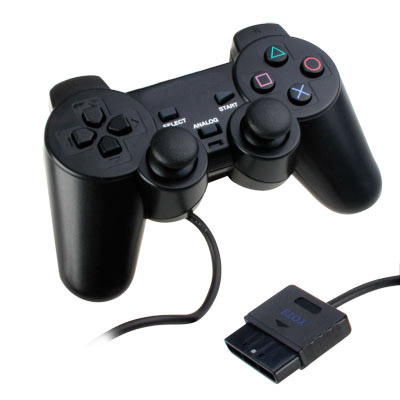 Dual Shock Wired Analog Gaming Controller for PS2(Black)