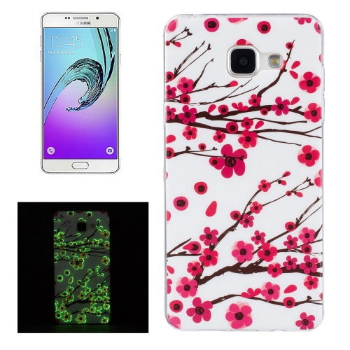For Galaxy A3 (2016) / A310 Noctilucent  Plum Pattern IMD Workmanship Soft TPU Back Cover Case