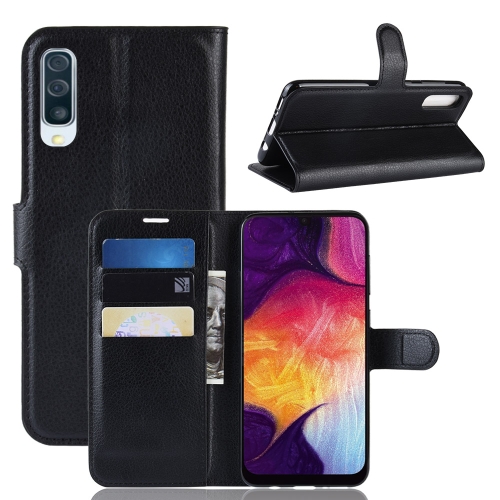 Litchi Texture Horizontal Flip Leather Case for Galaxy A50