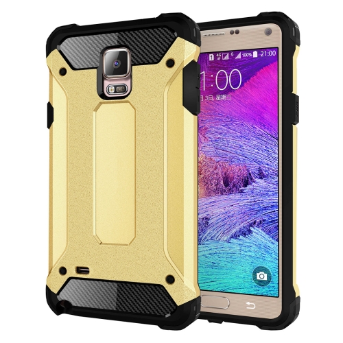 For Galaxy Note 4 / N910 Tough Armor TPU + PC Combination Case(Gold)
