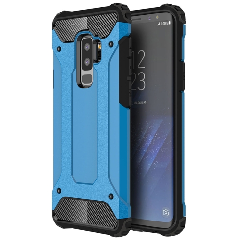 For Galaxy S9+ TPU + PC 360 Degree Protection Shockproof Protective Back Case(Blue)