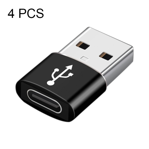 4 PCS USB-C / Type-C Female to USB 3.0 Male Aluminum Alloy Adapter