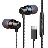 T1  USB-C / Type-C Interface In Ear Wired Stereo Earphone with Mic(Black)