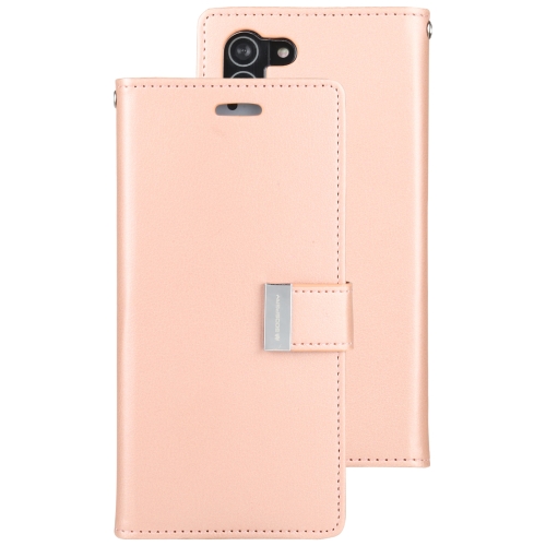 For Samsung Galaxy S21 5G GOOSPERY RICH DIARY PU + TPU Crazy Horse Texture Horizontal Flip Leather Case with Card Slots & Wallet (Rose Gold)