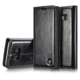 CaseMe-003 for Galaxy S8 PU + PC Business Style Crazy Horse Texture Horizontal Flip Leather Case with Holder & Card Slots & Wallet(Black)