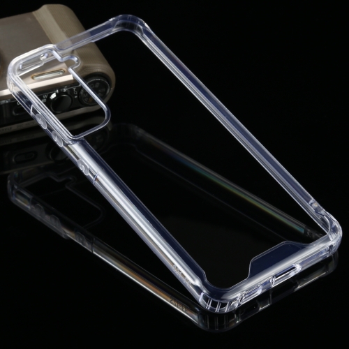 For Samsung Galaxy S21 FE Four-corner Shockproof Transparent TPU + PC Protective Case