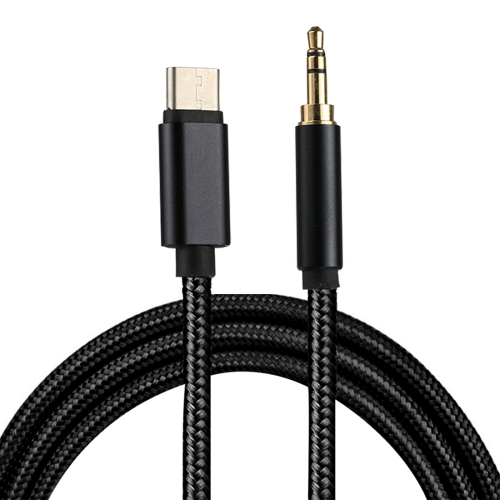1m Weave Style Type-C Male to 3.5mm Male Audio Cable