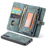 CaseMe-008 Detachable Multifunctional Retro Frosted Horizontal Flip Leather Case for Galaxy A50