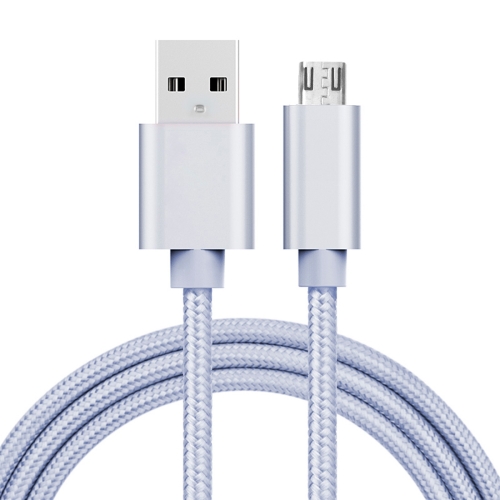 1m 3A Woven Style Metal Head Micro USB to USB Data / Charger Cable
