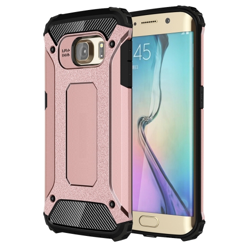 For Galaxy S6 Edge / G925 Tough Armor TPU + PC Combination Case (Rose Gold)