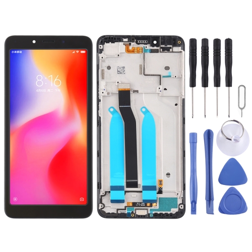 LCD Screen and Digitizer Full Assembly with Frame for Xiaomi Redmi 6A / Redmi 6 (Black)