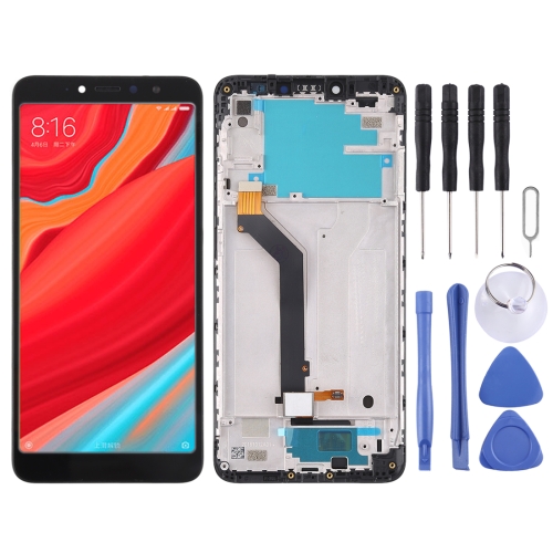LCD Screen and Digitizer Full Assembly with Frame for Xiaomi Redmi S2 / Y2(Black)