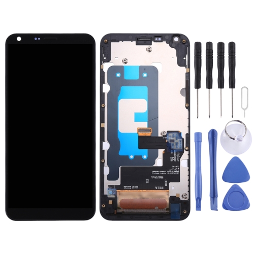 LCD Screen and Digitizer Full Assembly with Frame for LG Q6 Q6+ LG-M700 M700 M700A US700 M700H M703 M700Y(Black)