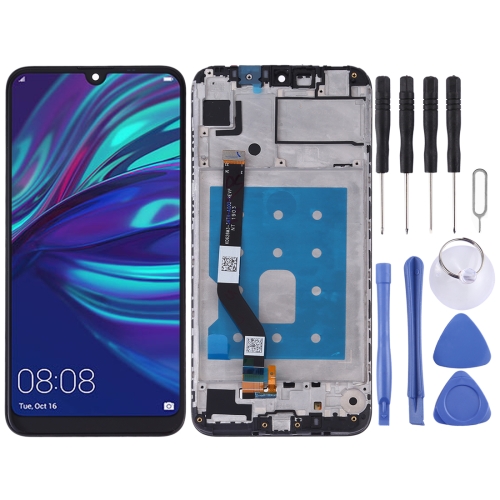 LCD Screen and Digitizer Full Assembly with Frame for Huawei Y7 (2019)(Black)