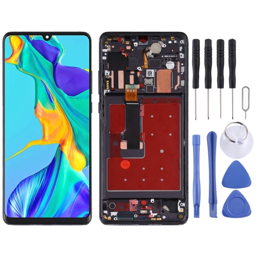 LCD Screen and Digitizer Full Assembly with Frame for Huawei P30 Pro(Black)