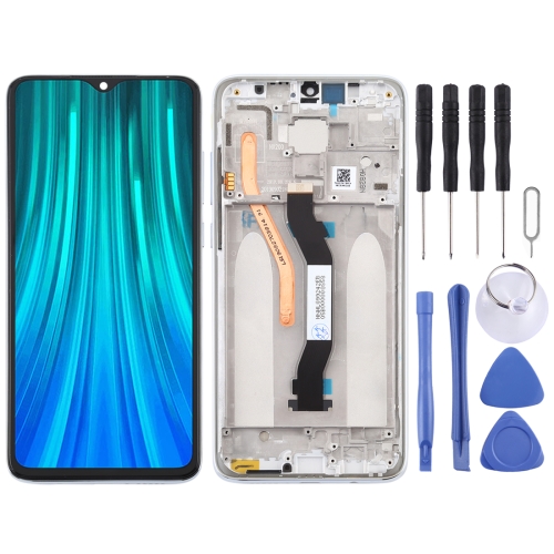 LCD Screen and Digitizer Full Assembly with Frame (Double SIM Card Version) for Xiaomi Redmi Note 8 Pro(White)