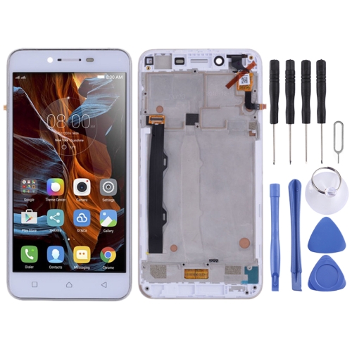 LCD Screen and Digitizer Full Assembly with Frame for Lenovo Vibe K5 Plus A6020A46 A6020l36 A6020l37(White)