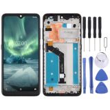 LCD Screen and Digitizer Full Assembly with Frame for Nokia 7.2 TA-1196(Black)