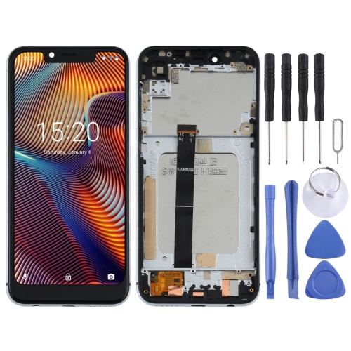 LCD Screen and Digitizer Full Assembly With Frame for Umidigi A3 Pro(Silver)